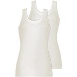 Weiße Sangora Thermo-Unterhemden aus Baumwolle für Damen Größe L 