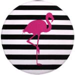Pinke Motiv Runde Runde Badteppiche 80 cm mit Vogel-Motiv aus Polyester maschinenwaschbar 