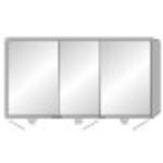Silberne Sanipa Spiegelschränke aus Aluminium LED beleuchtet Breite 450-500cm, Höhe 450-500cm, Tiefe 450-500cm 