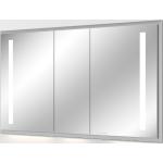 Reduzierte Silberne Moderne Sanipa Spiegelschränke aus Aluminium LED beleuchtet Höhe 100-150cm 