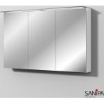 Silberne Moderne Sanipa Rechteckige Spiegelschränke aus Chrom LED beleuchtet Breite 100-150cm, Höhe 50-100cm, Tiefe 0-50cm 
