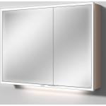 Silberne Moderne Sanipa Spiegelschränke matt aus Melamin LED beleuchtet Höhe 100-150cm 