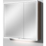 Silberne Moderne Sanipa Spiegelschränke aus Eiche LED beleuchtet Höhe 50-100cm 