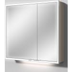 Silberne Moderne Sanipa Spiegelschränke matt aus Melamin LED beleuchtet Höhe 50-100cm 