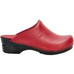 Reduzierte Rote Sanita Soft Clogs aus PU für Damen Größe 41 mit Absatzhöhe 3cm bis 5cm 