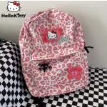 Sanrio Hello Kitty Schoolbag Student School Bags For Teenage Y2k Pink Leopard Print Rucksack Damen Bag Style