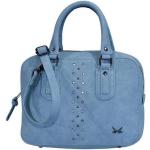 Blaue Unifarbene Sansibar Bowlingtaschen aus Kunstleder für Damen 