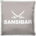 Taupefarbene Sansibar Kissenbezüge & Kissenhüllen mit Reißverschluss aus Baumwolle 50x50 