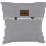 Silbergraue Moderne Sansibar Kissenbezüge & Kissenhüllen mit Knopf aus Fleece 
