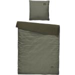 Dunkelgrüne Unifarbene Bettwäsche Sets & Bettwäsche Garnituren mit Reißverschluss aus Jersey 135x200 