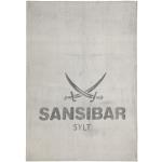 Sansibar Sylt Plaid »Sansibar Wohndecke im Hochtief-Design, 150x200 cm«, silberfarben, silber-anthrazit