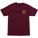 Burgundfarbene Skater Santa Cruz T-Shirts mit Skater-Motiv für Herren Größe M 
