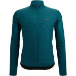 Santini Colore Puro Long Sleeve Thermal Jersey Teal M Jacke