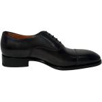 Reduzierte Schwarze Business SANTONI Hochzeitsschuhe & Oxford Schuhe mit Schnürsenkel in Schmalweite aus Leder Gefüttert für Herren Größe 40 für den für den Winter 