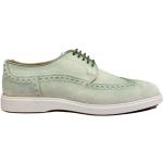 Reduzierte Grüne Business SANTONI Hochzeitsschuhe & Oxford Schuhe mit Schnürsenkel aus Veloursleder für Herren Größe 41,5 