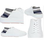Reduzierte Weiße SANTONI Low Sneaker aus Leder für Damen 