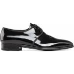 Reduzierte Schwarze Business SANTONI Derby Schuhe aus Leder für Herren Größe 45 