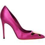 Reduzierte Lila Elegante SANTONI High Heels & Stiletto-Pumps aus Satin für Damen Größe 37,5 