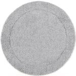 Silbergraue Runde Runde Badteppiche 80 cm aus Kunststoff schnelltrocknend 