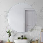 SARAR Wandspiegel 160x80cm Made in Germany KS6 Badspiegel Kristallspiegel Badezimmerspiegel Klebespiegel ohne Beleuchtung