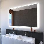 SARAR Wandspiegel mit schmaler rundum LED-Beleuchtung 60x70cm Made in Germany Designo MA4111 Badspiegel Spiegel mit Beleuchtung Badezimmerspiegel nach-auf Maß