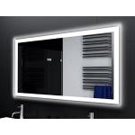 SARAR LED Wandspiegel mit rundum LED-Beleuchtung 100x70 cm Made in Germany Sete eckiger Badspiegel Spiegel mit Beleuchtung Badezimmerspiegel nach-auf Maß