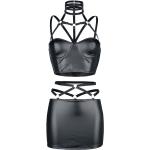 Saresia Wäsche-Set - 2-teiliges Harness Set - XS-S bis XL-XXL - für Damen - Größe M-L - schwarz