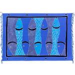 Blaue Motiv Damensarongs & Damenpareos mit Fisch-Motiv mit Fransen mit Schnalle Einheitsgröße 