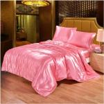 Reduzierte Rosa Unifarbene Bettwäsche Sets & Bettwäsche Garnituren aus Satin 200x200 