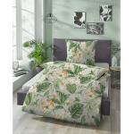 Pistaziengrüne Bestickte Castell Bio Bettwäsche Sets & Bettwäsche Garnituren mit Reißverschluss aus Baumwolle 135x200 