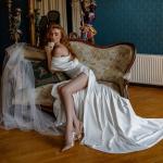Schulterfreie Brautkleider & Hochzeitskleider aus Satin für Damen für die Braut 
