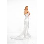 Bestickte Business Brautkleider Meerjungfrau & Hochzeitskleider Meerjungfrau aus Satin für Damen Größe S für die Braut 