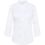Weiße Eterna Festliche Blusen mit Rüschen aus Baumwolle enganliegend für Damen Größe L 