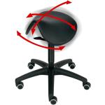 Schwarze Lotz Ergonomische Bürostühle & orthopädische Bürostühle  aus Kunstleder mit Rollen 