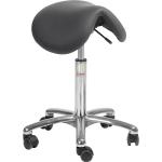 Silberne Ergonomische Bürostühle & orthopädische Bürostühle  aus Kunstleder mit Rollen Breite 0-50cm, Höhe 0-50cm, Tiefe 0-50cm 