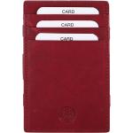 Rote Kreditkartenetuis aus Leder mit RFID-Schutz 