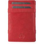 Rote Elegante Kreditkartenetuis aus Leder mit RFID-Schutz 