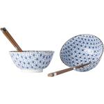 Blaue Asiatische Runde Schüssel Sets & Schalen Sets aus Holz spülmaschinenfest 2-teilig 