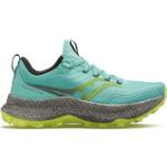 Mintgrüne Saucony Endorphin Trailrunning Schuhe aus Mesh atmungsaktiv für Damen 
