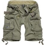 Olivgrüne Vintage Brandit Vintage Cargo-Shorts & kurze Cargohosen aus Baumwolle für Herren Größe 6 XL 