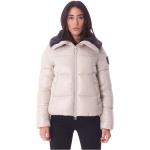 Beige Gesteppte Save the Duck Bio Nachhaltige Damensteppmäntel & Damenpuffercoats mit Reißverschluss Größe S für den für den Winter 