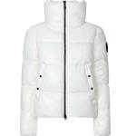 Reduzierte Weiße Gesteppte Wasserdichte Mini Kurzjacken & Cropped-Jackets aus Nylon für Damen Größe L 