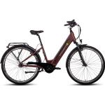 SAXONETTE E-Bike »OPTIMUM PLUS«, 7 Gang, Nabenschaltung, Mittelmotor 250 W, rot