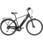 SAXXX Trekking E-Bike Kempten Citybike (Laufradgröße: 28 Zoll, Unisex-Rad, 468 Wh, blau-grau matt)