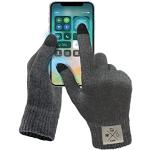 Graue Touchscreen-Handschuhe für Herren Größe M für den für den Winter 