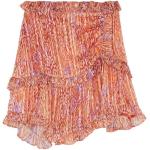 Orange Midi Festliche Röcke mit Rüschen mit Reißverschluss für Damen Größe L 