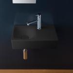Schwarze Scarabeo Handwaschbecken & Gäste-WC-Waschtische matt aus Keramik 