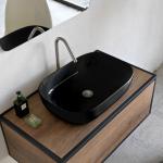 Schwarze Scarabeo Aufsatzwaschbecken & Aufsatzwaschtische aus Keramik 