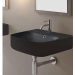 Schwarze Scarabeo Handwaschbecken & Gäste-WC-Waschtische matt aus Keramik 
