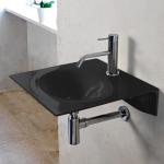 Schwarze Scarabeo Handwaschbecken & Gäste-WC-Waschtische aus Keramik 